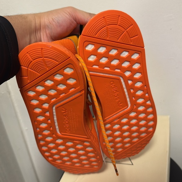 Adidas NMD HU Pharrell Orange / Size: 10.5 Men’s / NEW with OG Box - Picture 10 of 12
